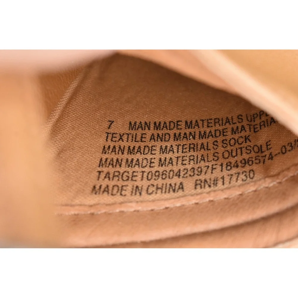 Universal Thread Watson Women Sz 7 Tan Platform Slingback Closed Toe Block Heel